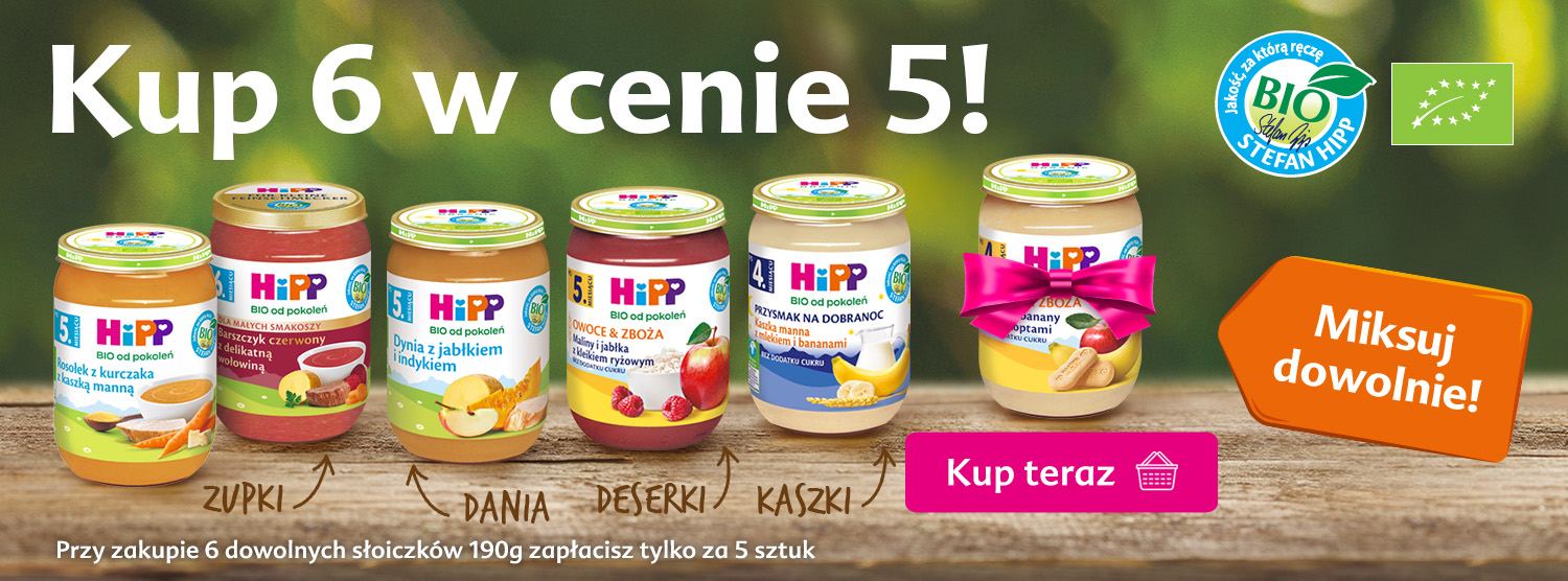 Hipp słoiki 190 g - kup 6, zapłacisz za 5