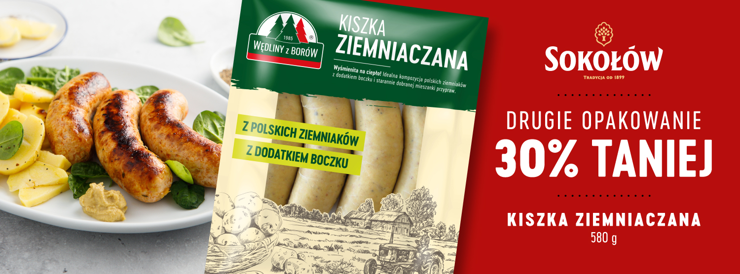 Sokołów Kiszka ziemniaczana 580 g - drugie opakowanie 30% taniej przy zakupie 2