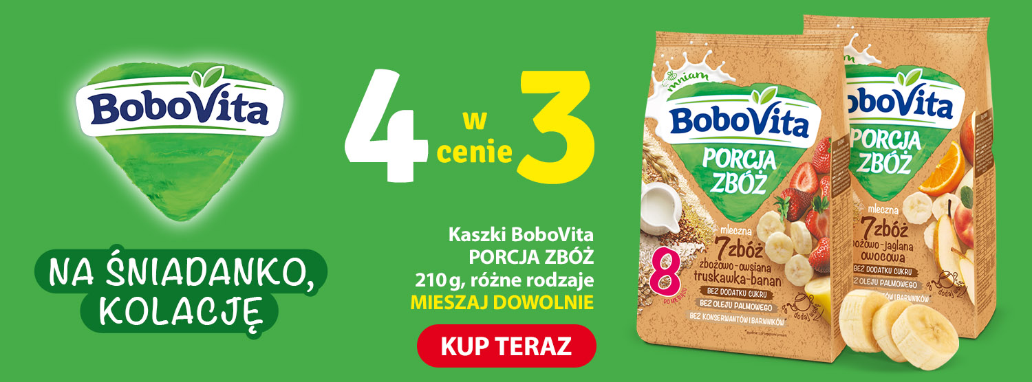 Bobovita kaszki Porcja Zbóż 210 g - kup 4, zapłać za 3