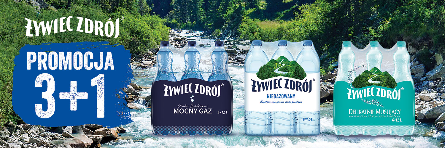 Żywiec Zdrój woda 1,5l - kup 3 zgrzewki, czwarta gratis