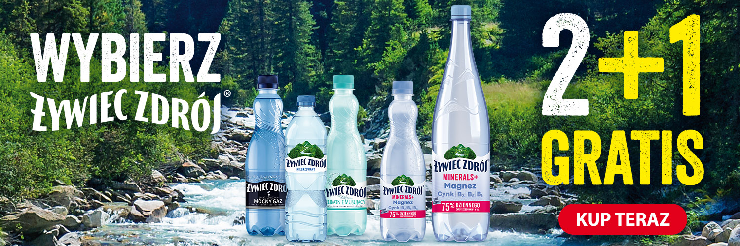 Żywiec Zdrój woda 0,5l i Minerals+ - kup 3, zapłać za 2