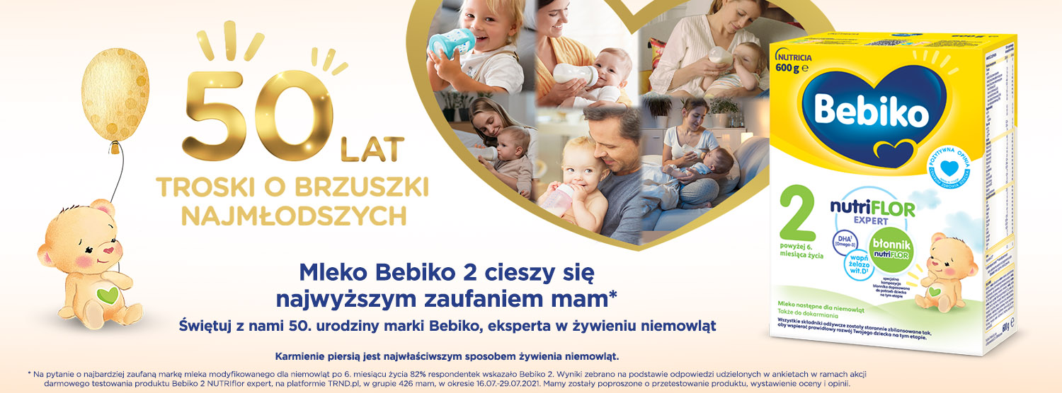 Bebiko 600 g - kup 2 sztuki - 2 zł rabatu