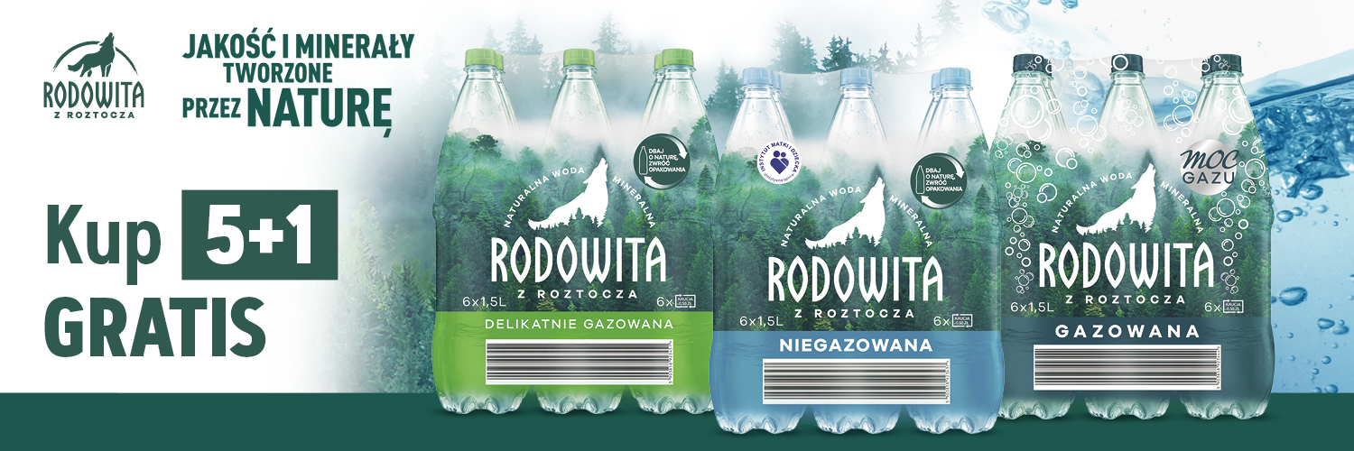 Rodowita woda 1,5 litra - kup 6, zapłacisz za 5