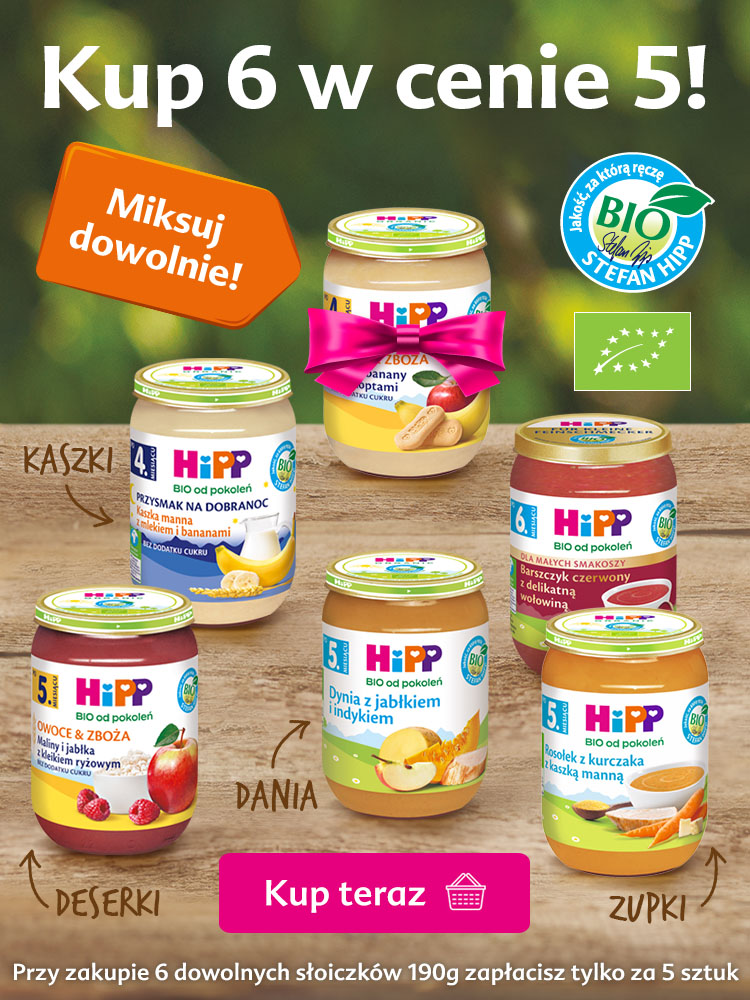 Hipp słoiki 190 g - kup 6, zapłacisz za 5