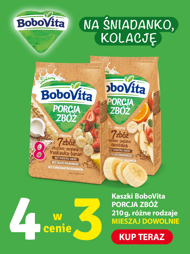 Bobovita kaszki Porcja Zbóż 210 g - kup 4, zapłać za 3