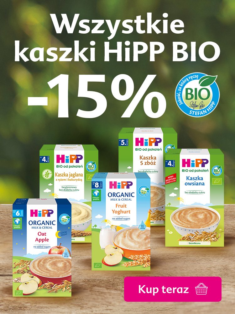 Hipp wszystkie kaszki sypkie - 15% rabatu po dodaniu do koszyka