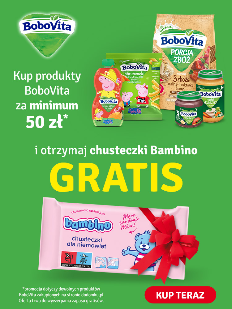 Bobovita zakup za min. 50 zł - chusteczki Bambino gratis