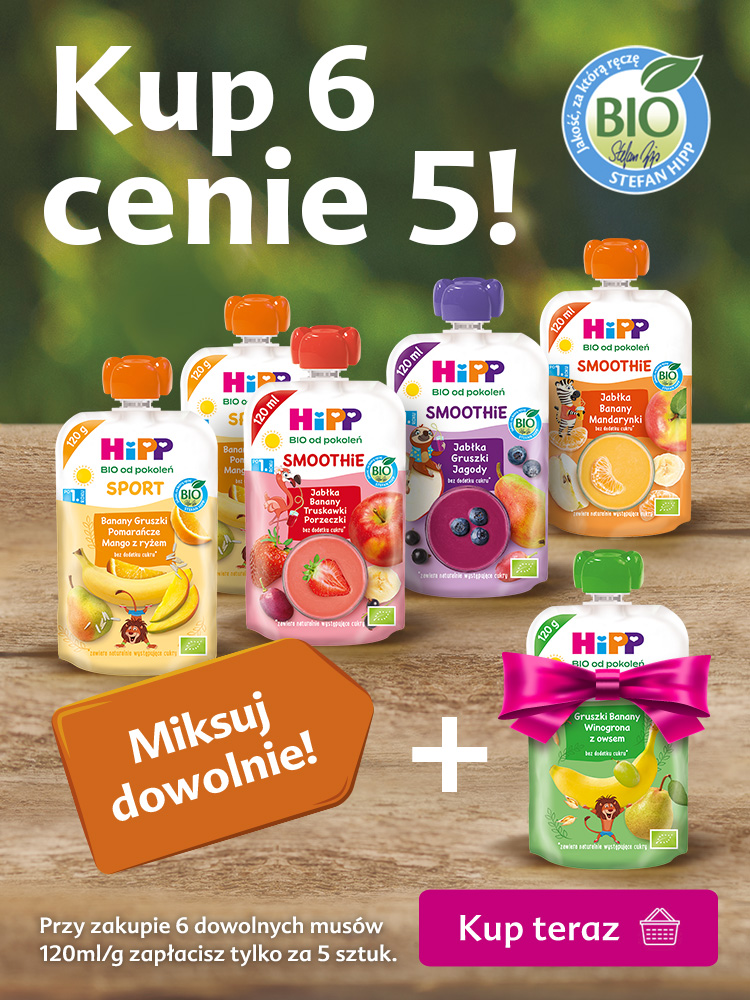 Hipp musy 120 g - kup 6 w cenie 5
