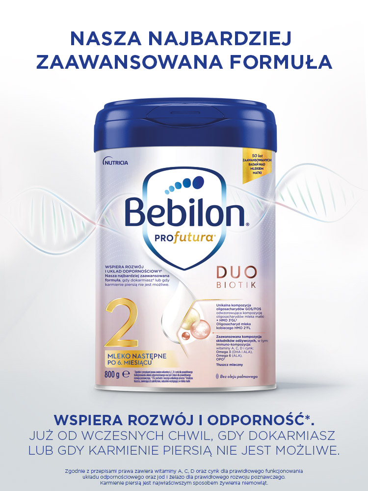 Bebilon Profutura 800 g -przy zakupie 2 sztuk 4 zł rabatu