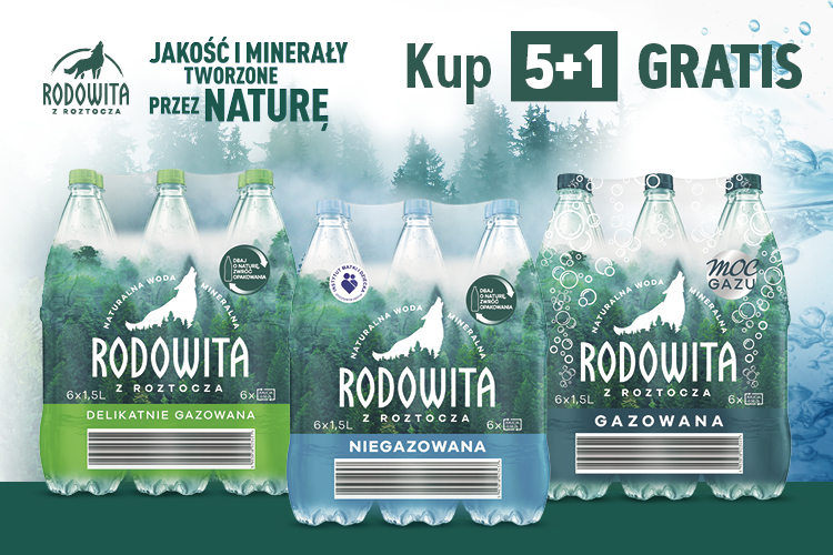 Rodowita woda 1,5 litra - kup 6, zapłacisz za 5