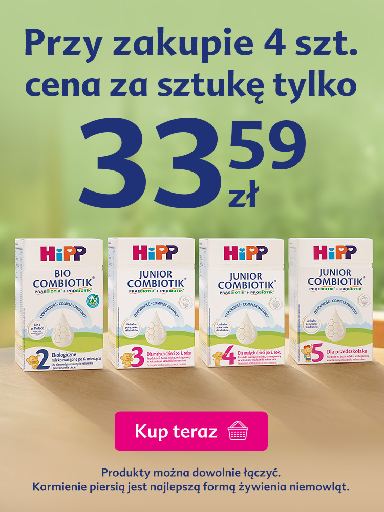 Hipp Combiotik 550 g - 33,59 zł za sztukę przy zakupie 4 sztuk